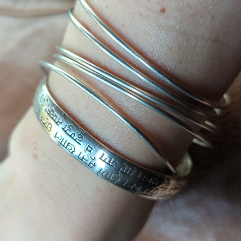 Me&Ro Sterling Silver Prabhugee Cuff